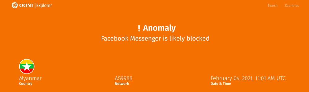 Facebook blocked in Myanmar Facebook blocked in Myanmar