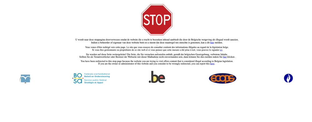 Figure 4: Generic block page. Generic block page