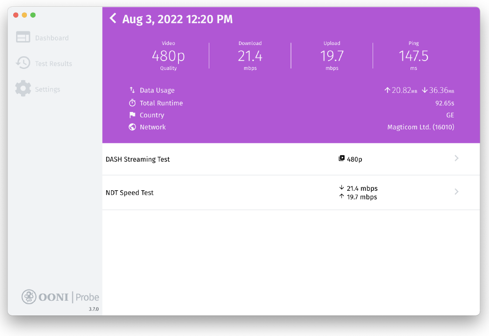 Performance tests Performance tests